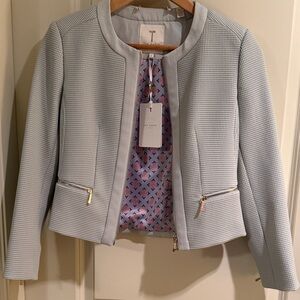 Ted Baker Soft Gray Waffle Blazer